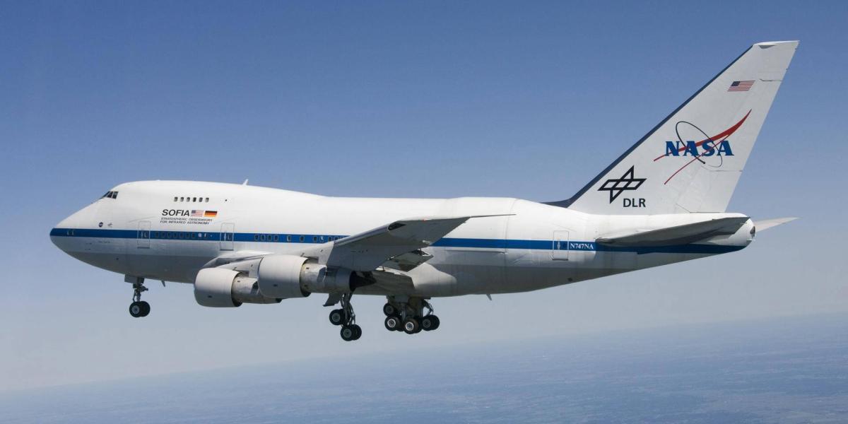 Fotografía en vuelo proporcionada por la NASA, tomada durante el primer vuelo del observatorio de infrarrojos aerotransportado 747SP del Centro Aeroespacial Alemán Sofia de la Nasa y el Centro Aeroespacial Alemán
Nasa.