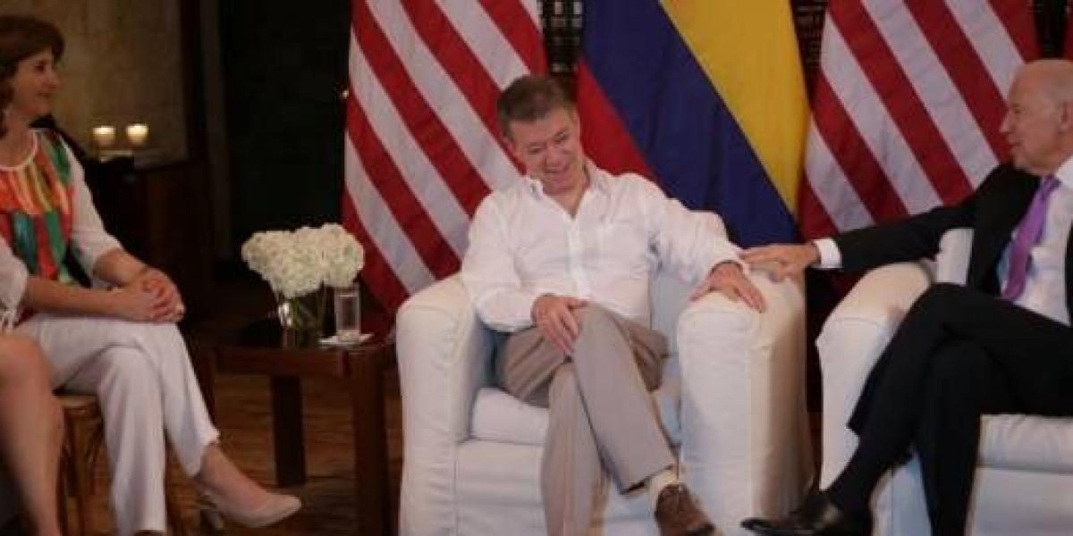 Juan Manuel Santos y Joe Biden
