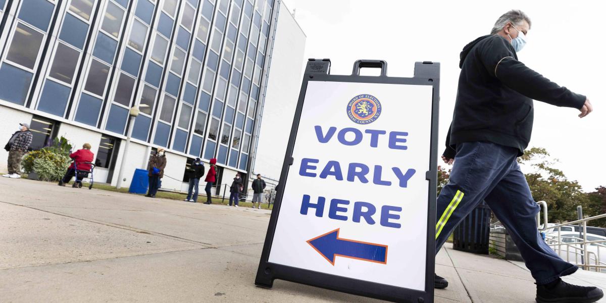 El mapa que muestra los estados de EE. UU. donde podrá enviar su voto  anticipado