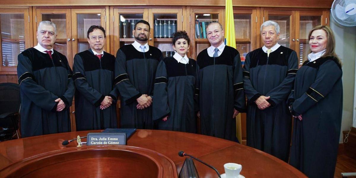 Los 7 actuales magistrados de la Sala Disciplinaria de la Judicatura, que fue eliminada en 2015 con la reforma de equilibrio de poderes y que debía ser remplazada por el nuevo órgano desde 2016.