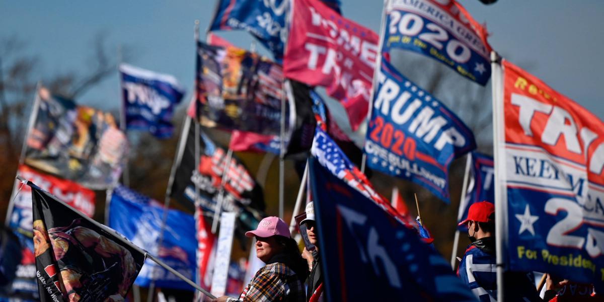 Algunos partidarios del presidente de los Estados Unidos, Donald Trump, marcharon este sábado en Washington D. C. reclamando que las elecciones fueron fraudulentas.