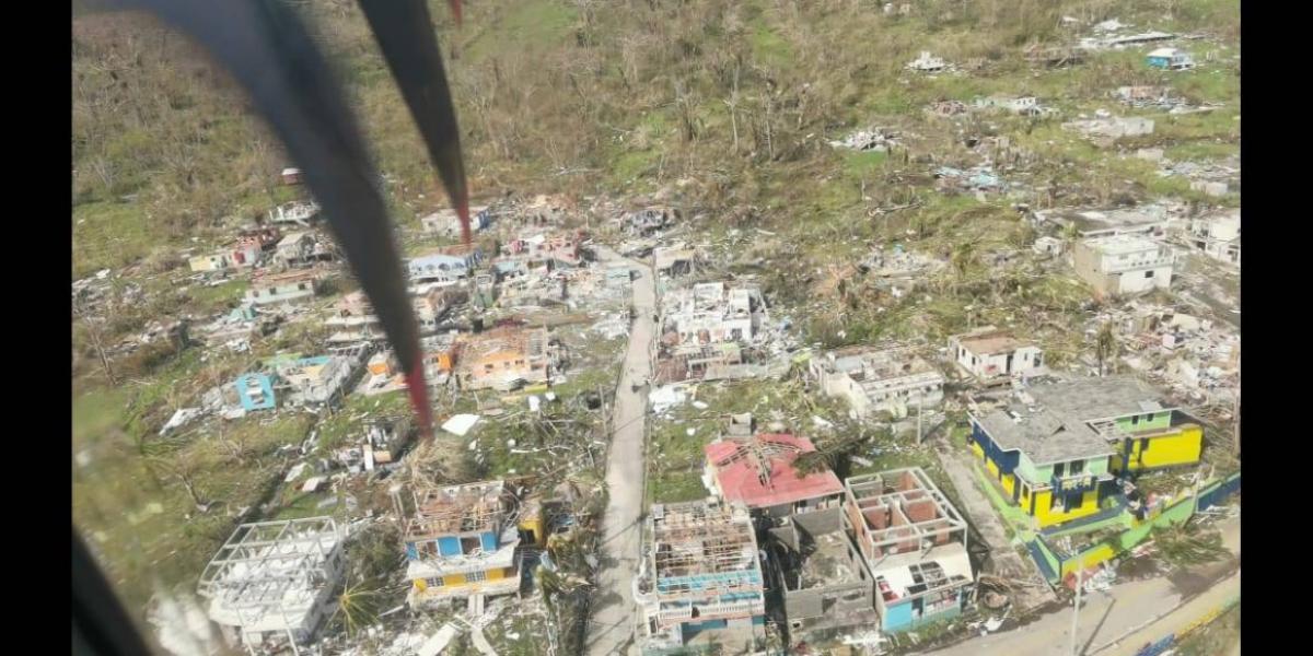 Imágenes aéreas de la devastación en la isla de Providencia.