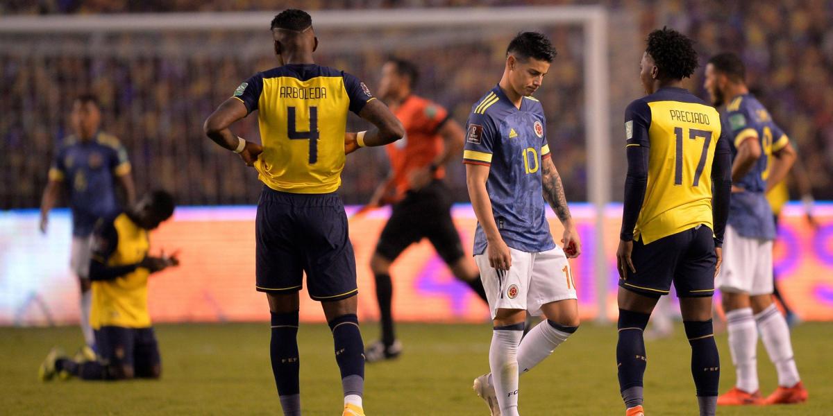 James Rodríguez y su mal partido contra Ecuador.