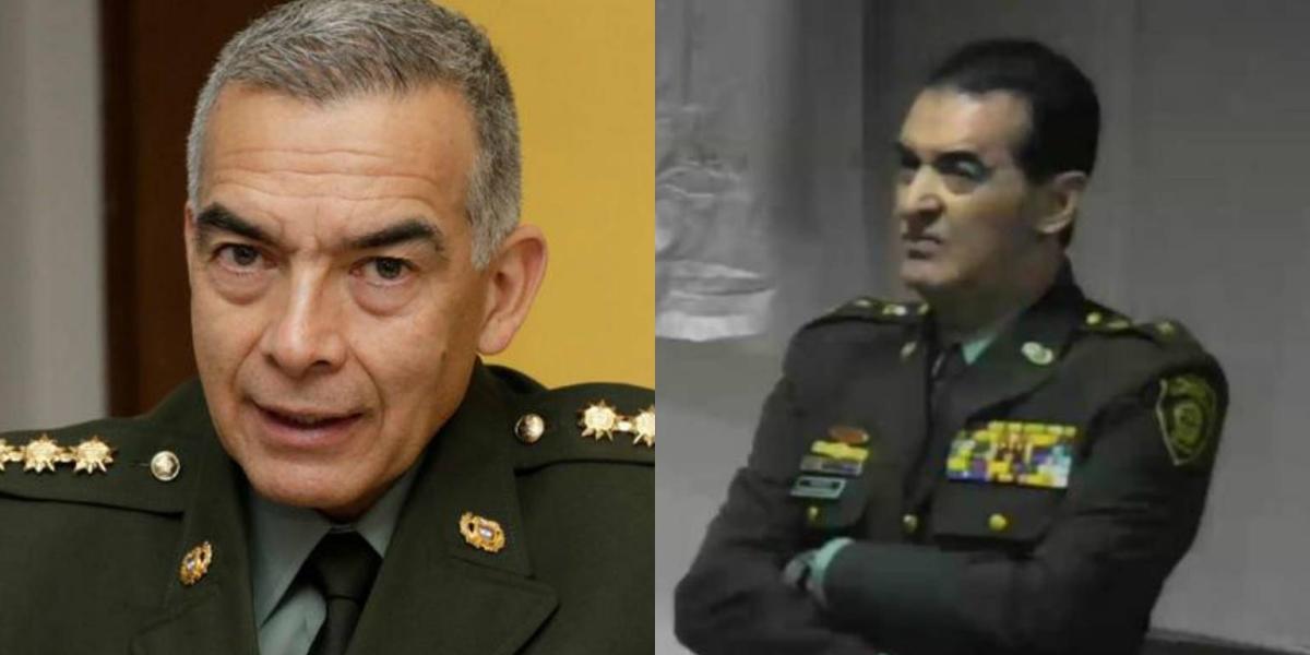 General Óscar Atehortúa y general William René Salamanca de la Policía.