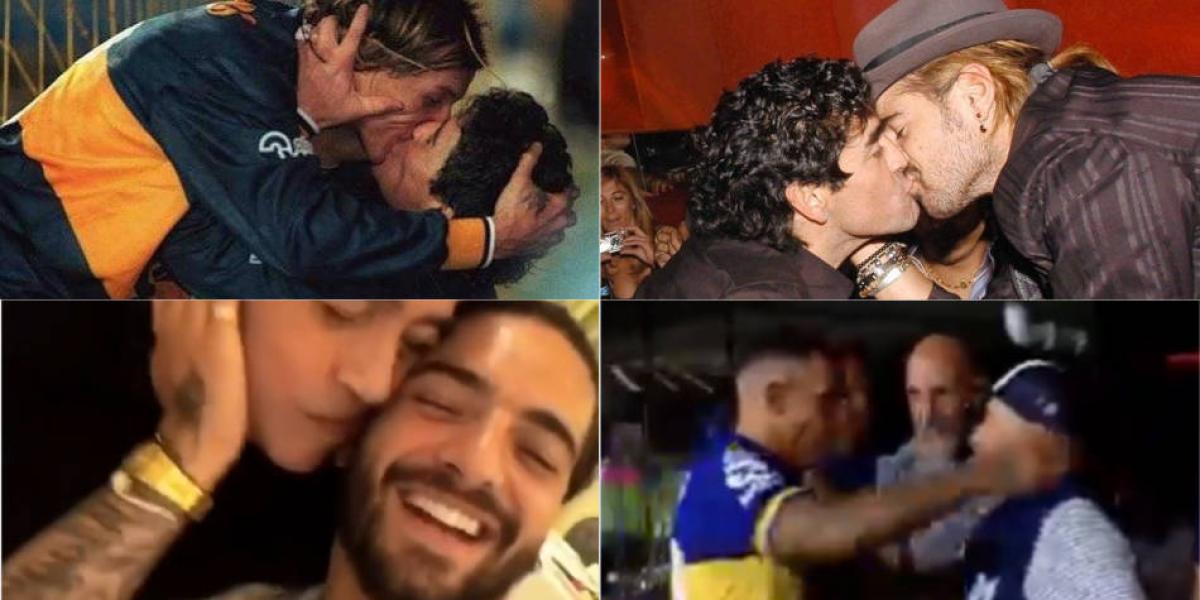 Los besos de Maradona a varias personalidades le dieron la vuelta al mundo. El '10' era muy cariñoso.