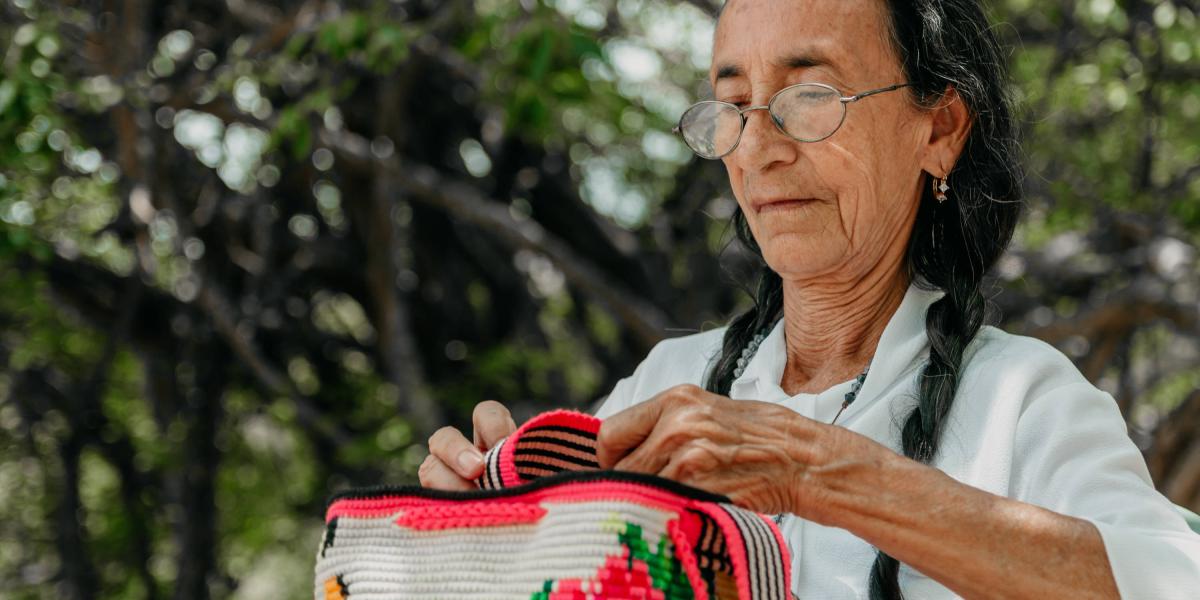 Unas 150 familias del corregimiento de Chorrera se benefician con este programa de las tejedoras del tejido en croché.