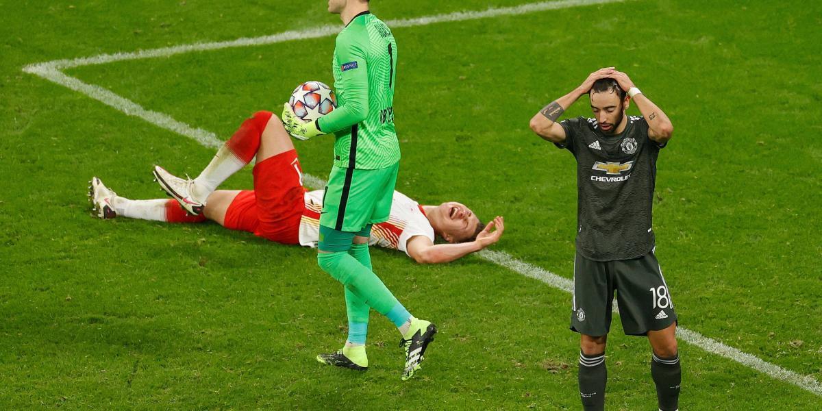 Bruno Fernandes se agarra la cabeza: Manchester United, eliminado de la Liga de Campeones.