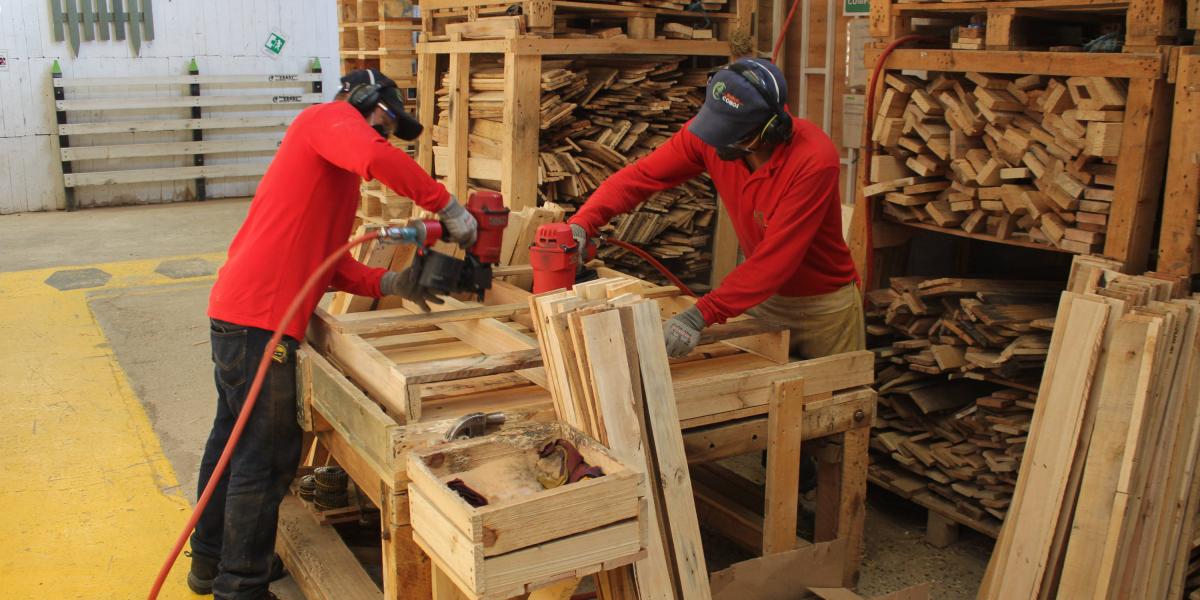 Los 40 trabajadores de la empresa llevan 15 años recuperando madera y 7 años recuperando plástico.