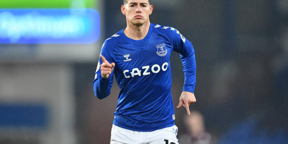 James Rodríguez celebra su gol contra Leicester.
