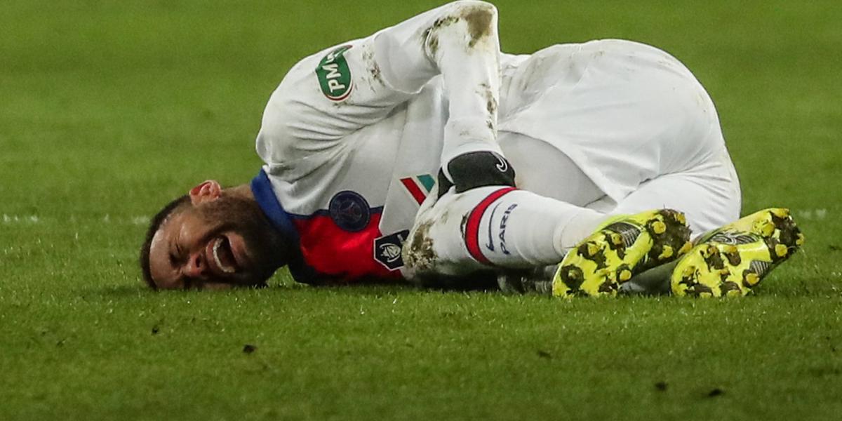 Neymar, lesionado.