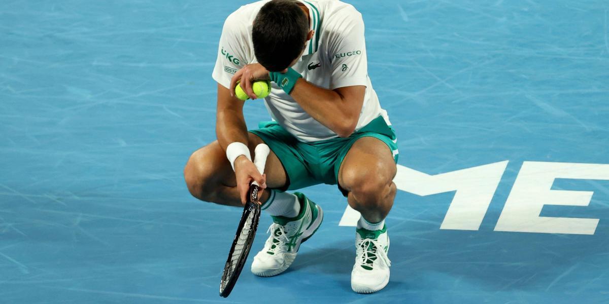 Novak Djokovic en el Abierto de Australia.