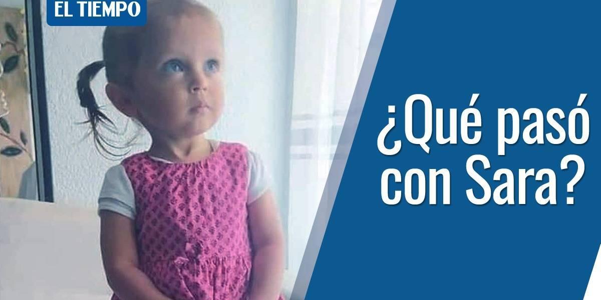 Sara Sofía Galván, de 2 años, está desaparecida en Bogotá.