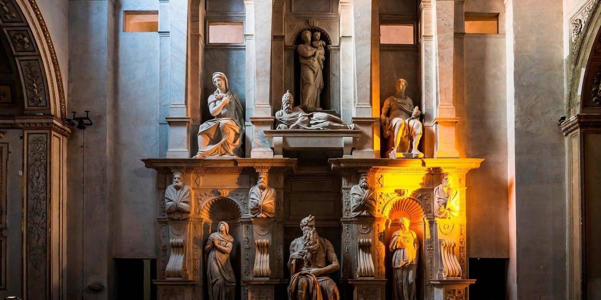Escultura del Moisés, en San Pedro Encadenado de Roma.