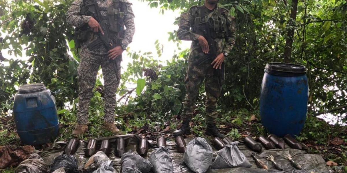 Ejército ubica explosivos de 'Gentil Duarte', con los que pretendía atentar contra la Fuerza Pública y población civil.