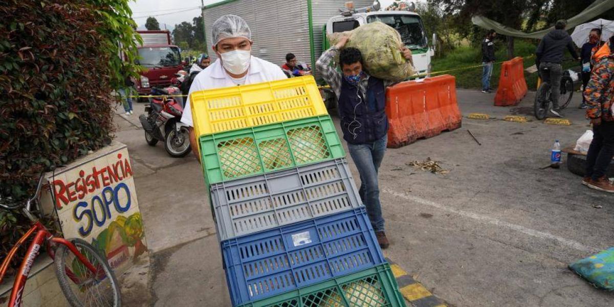 Los bloqueos en Cundinamarca y otras zonas del país han impedido el paso de alimentos durante el paro nacional.