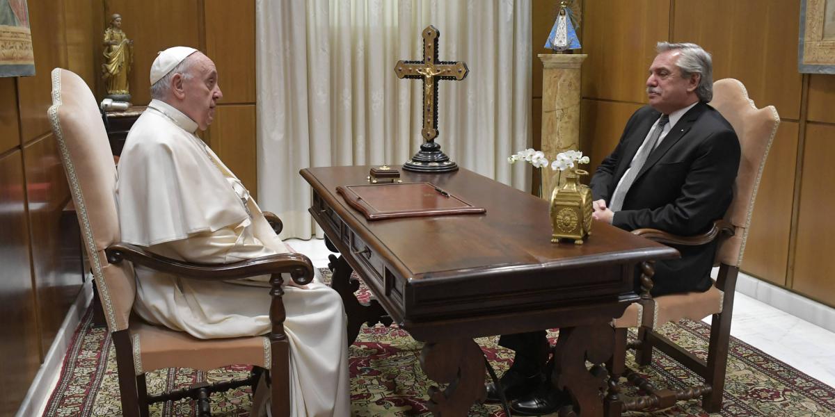El papa Francisco se reunió con el presidente argentino, Alberto Fernández, tras su visita al Vaticano.