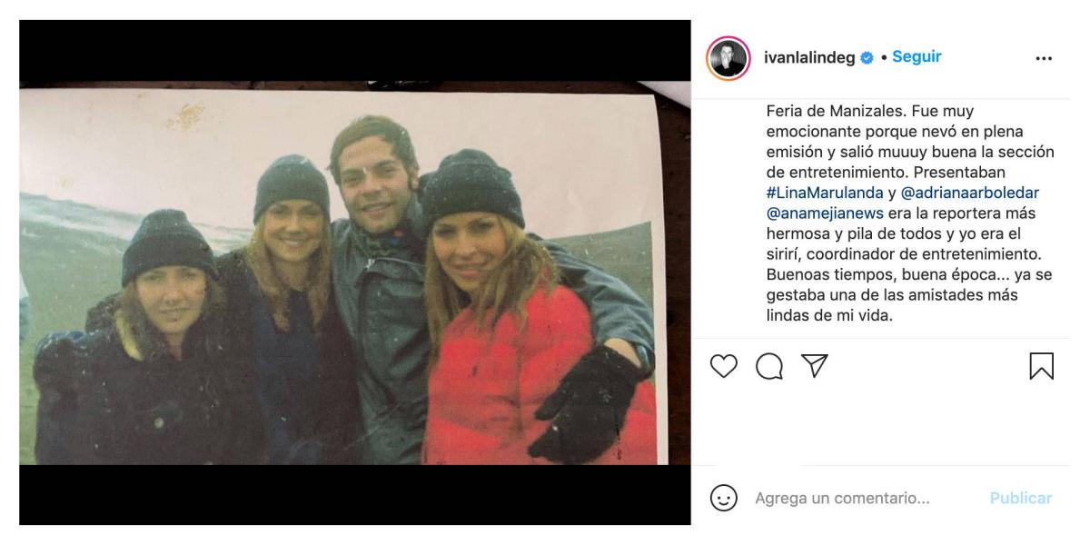 Iván Lalinde recordó a Lina Marulanda con fotos inéditas en su Instagram