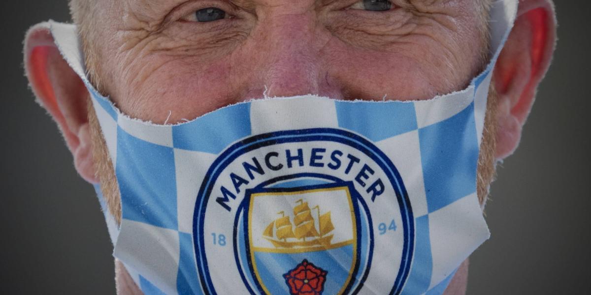 Manchester City supporter is seen near Dragao stadium in Porto, Portugal