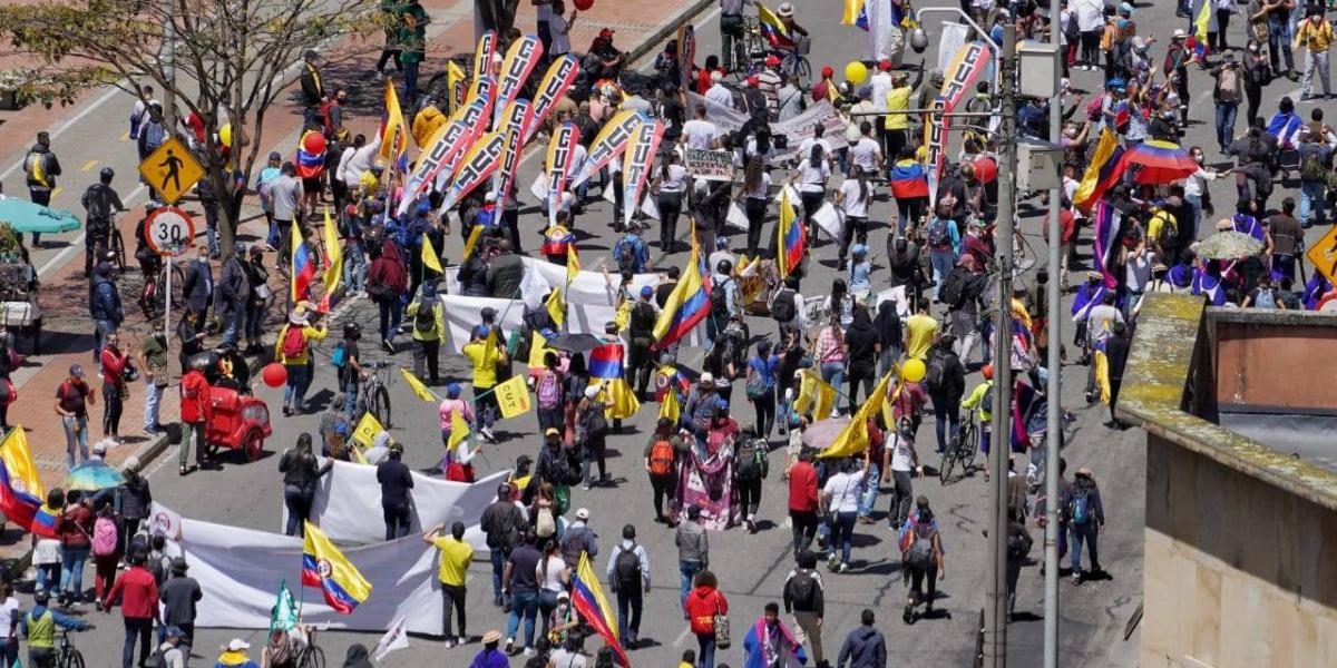 Marchas en Bogotá.