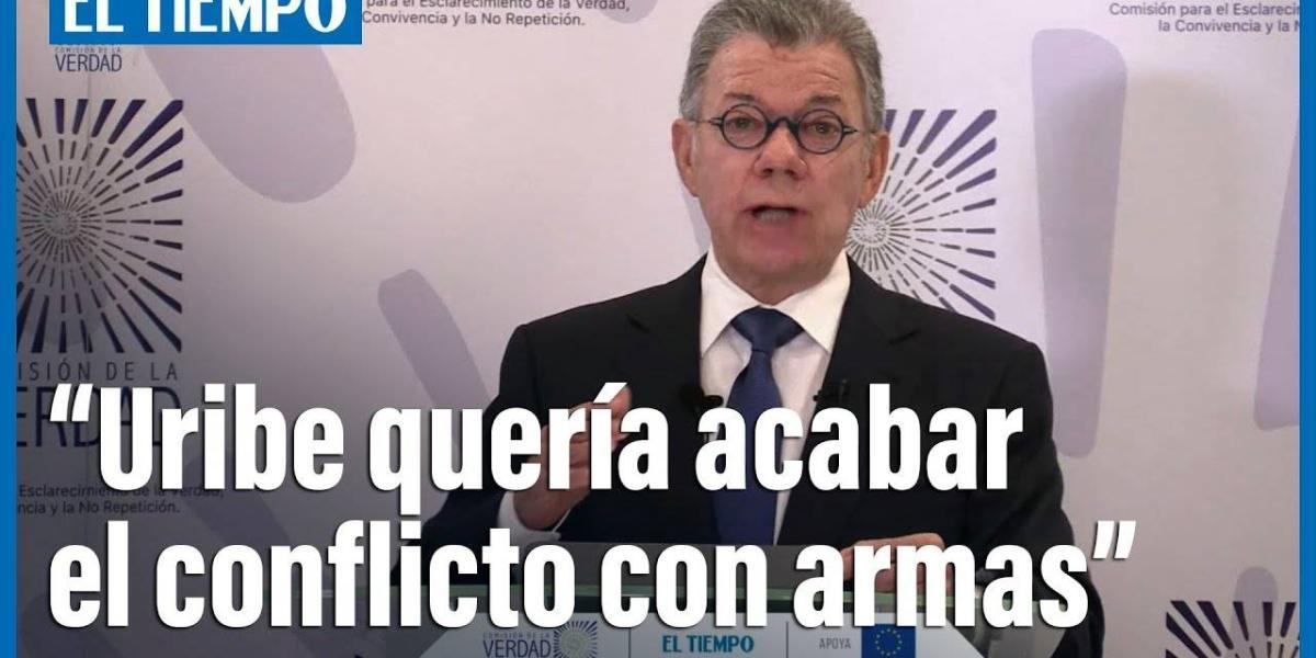 “Uribe quería acabar el conflicto con armas”: Santos