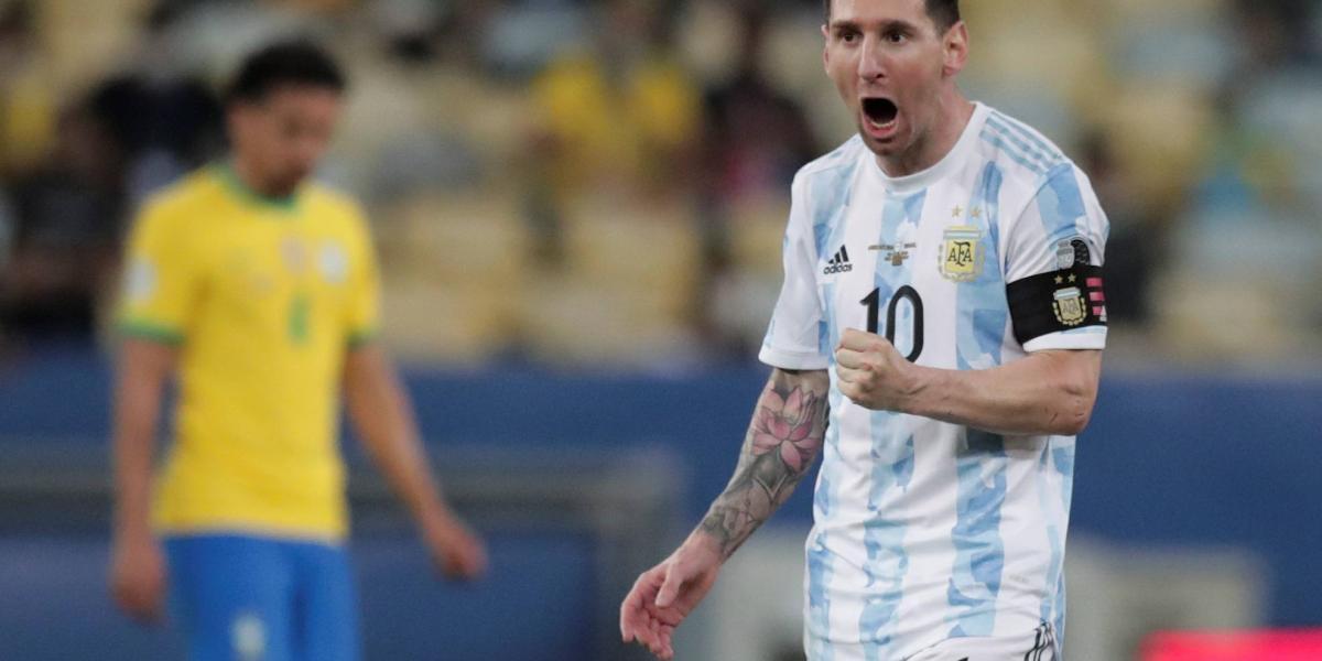 Lionel Messi en la final de la Copa América