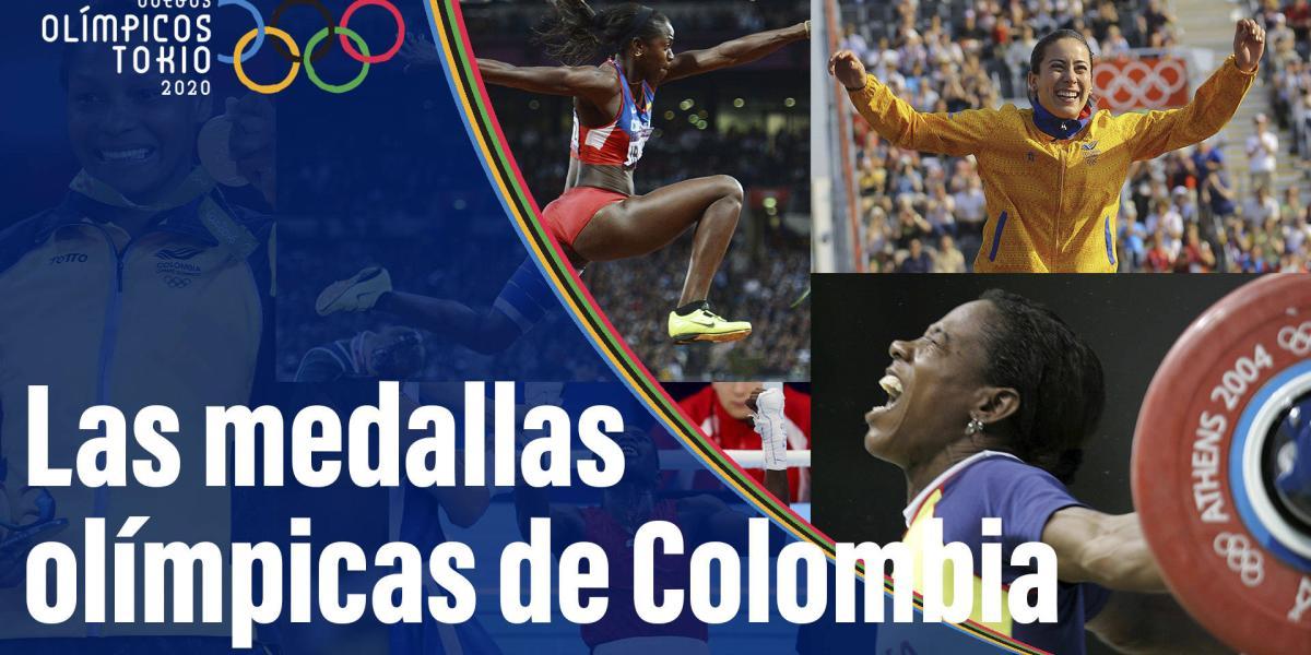 Las medallas olímpicas de Colombia en la historia.