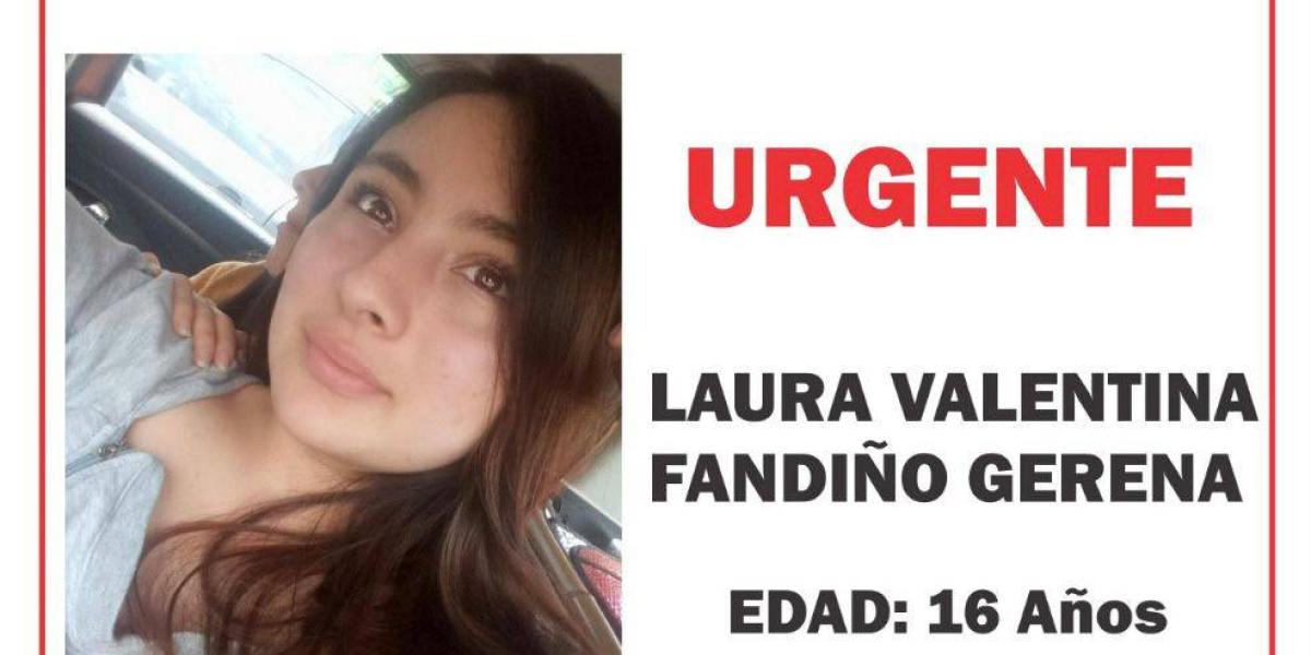 Laura Valentina Fandiño es una joven que está desaparecida desde el pasado 28 de julio.