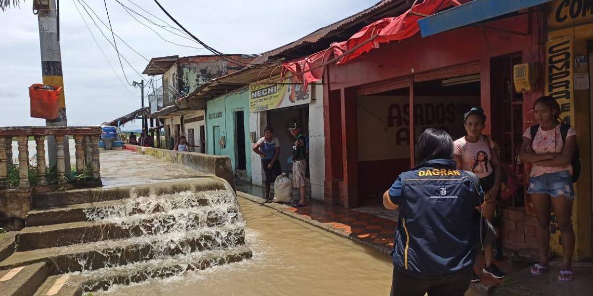 Nechí ha sido uno de los municipios afectados por las lluvias en Antioquia