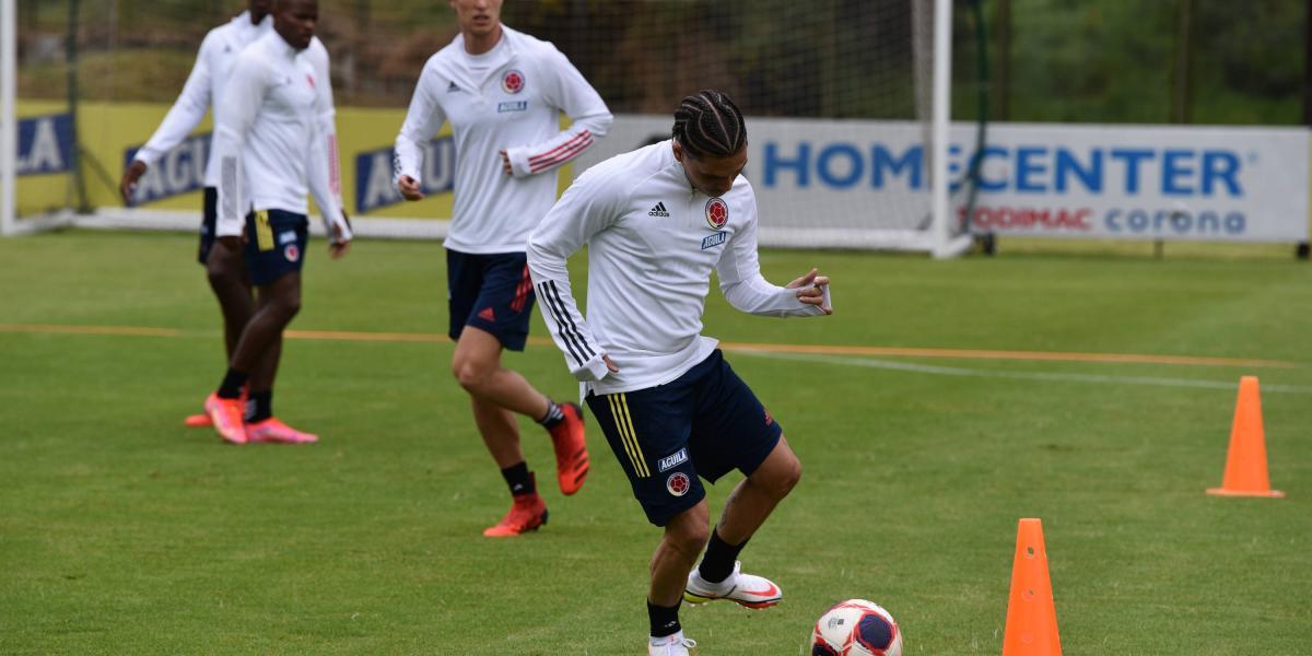 Entrenamiento de la Selección Colombia en Bogotá.