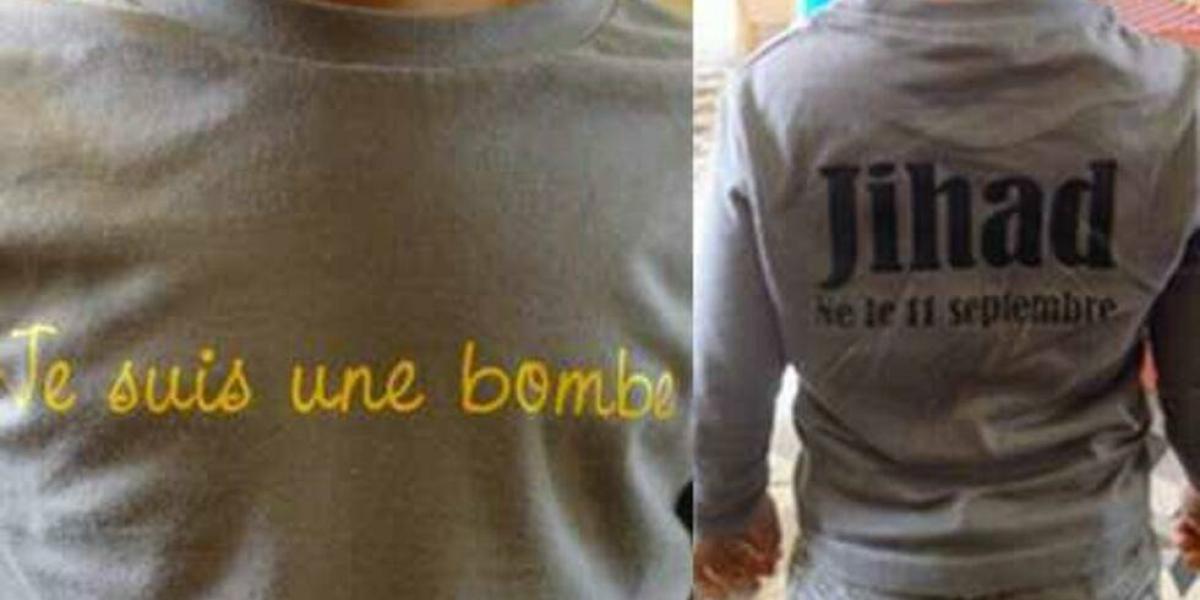 La mamá y el tío del niño a quien enviaron a la escuela con esta camiseta con las leyendas “Soy una bomba" y "Yihad, nacido el 11 de septiembre”, habían sido procesados y condenados a dos meses de prisión y una multa conjunta de 4.000 euros. Ambos apelaron la decisión, pero el tribunal confirmó el fallo.