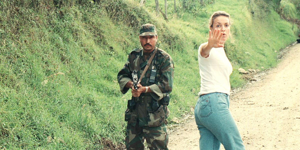 María Emma Mejía, en sus épocas de negociadora de paz, en la década de 1990.