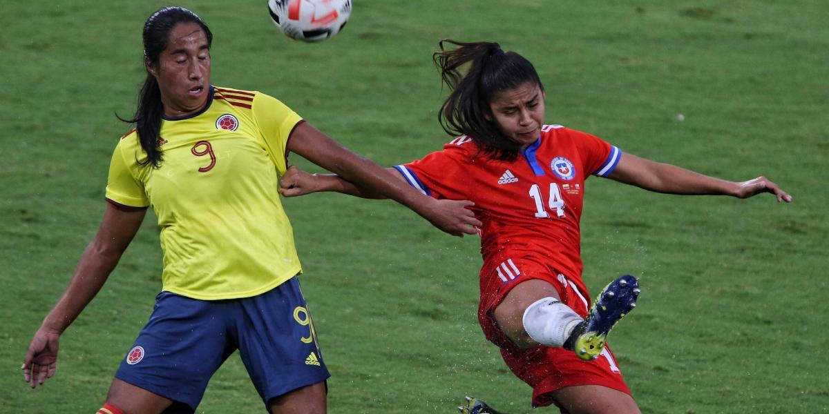 Acción del juego entre Colombia y Chile.