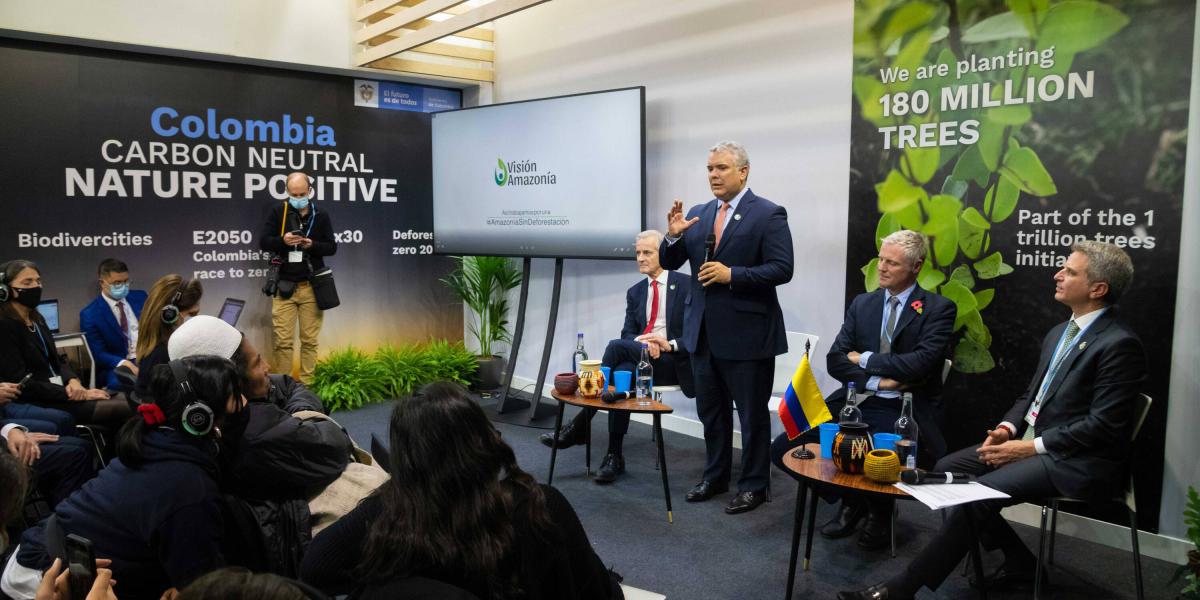 En desarrollo de la Cumbre Climática de Glasgow COP26, el presidente Iván Duque Márque presentó la Estrategia Climática de Largo Plazo de Colombia, que cumple con lo establecido en el acuerdo de París.