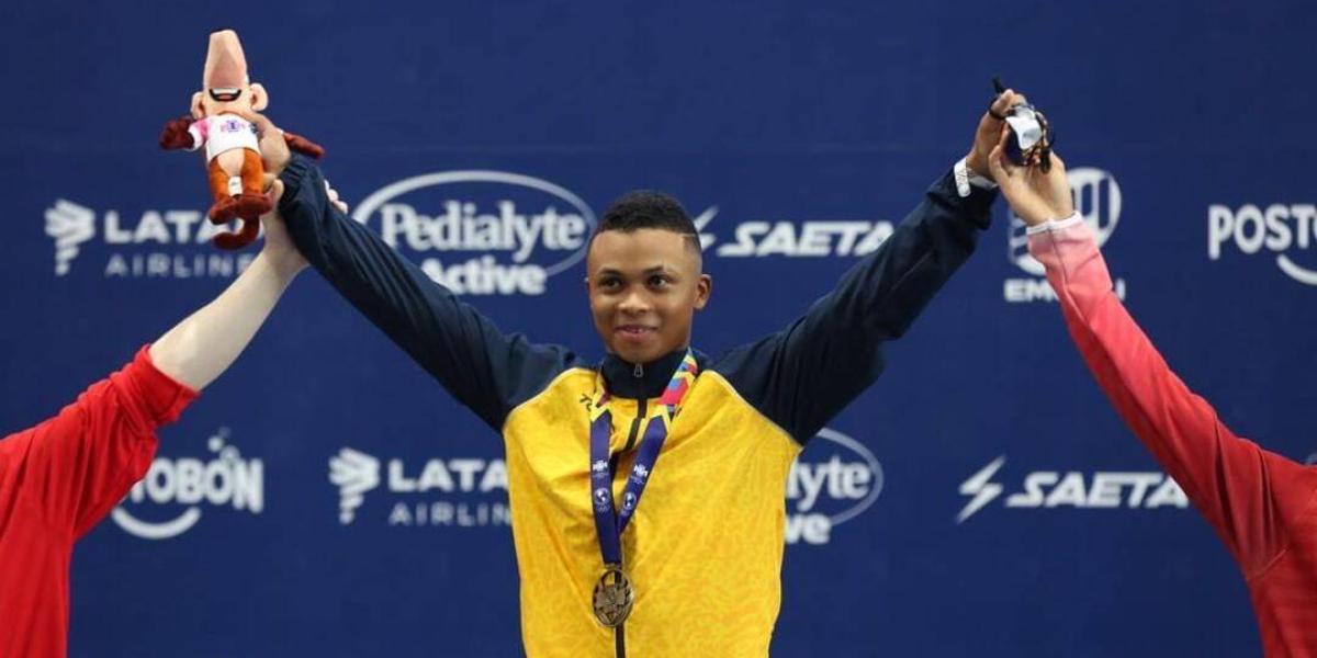 Estiven Villar, el primer oro de Colombia en los Juegos Panamericanos Junior.