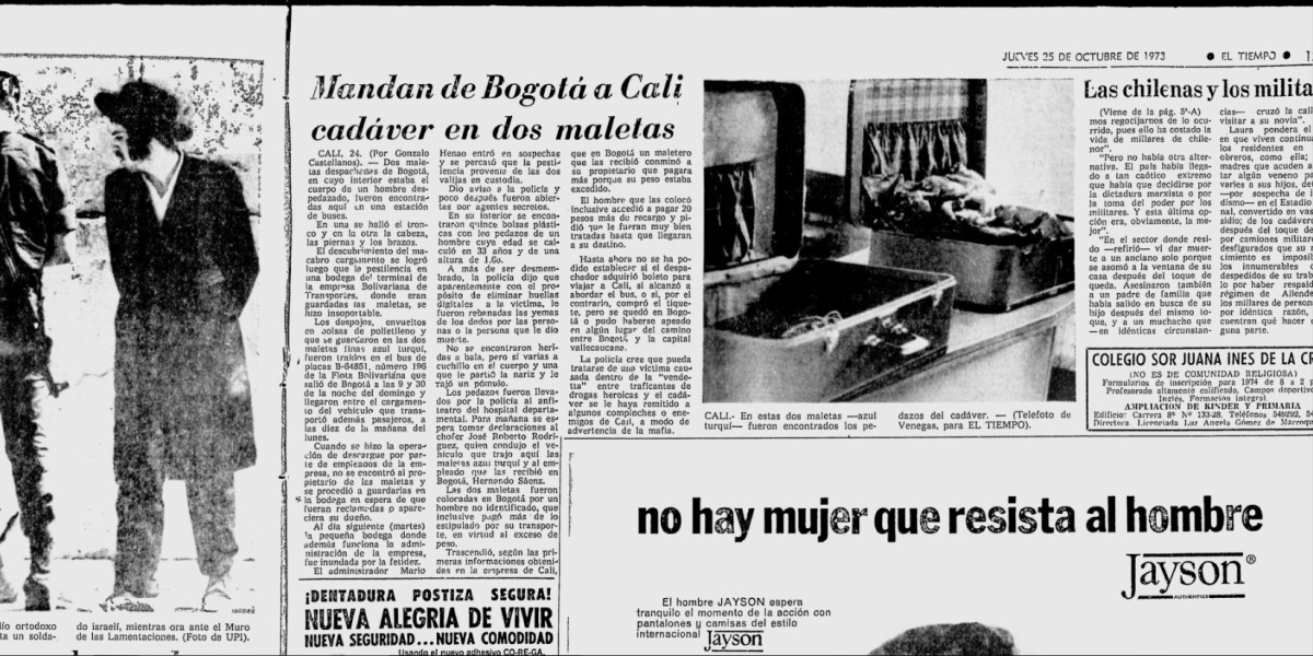 Registro de prensa del jueves 25 de octubre de 1973 en EL TIEMPO.