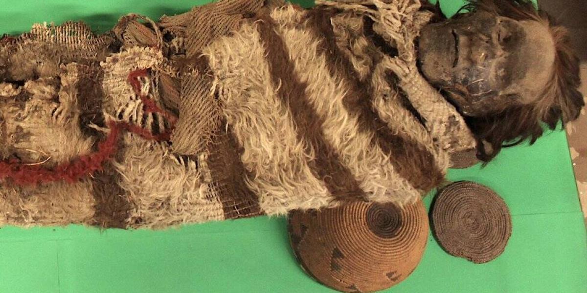 Una de las momias de 2.000 años encontradas en San Juan, Argentina.
