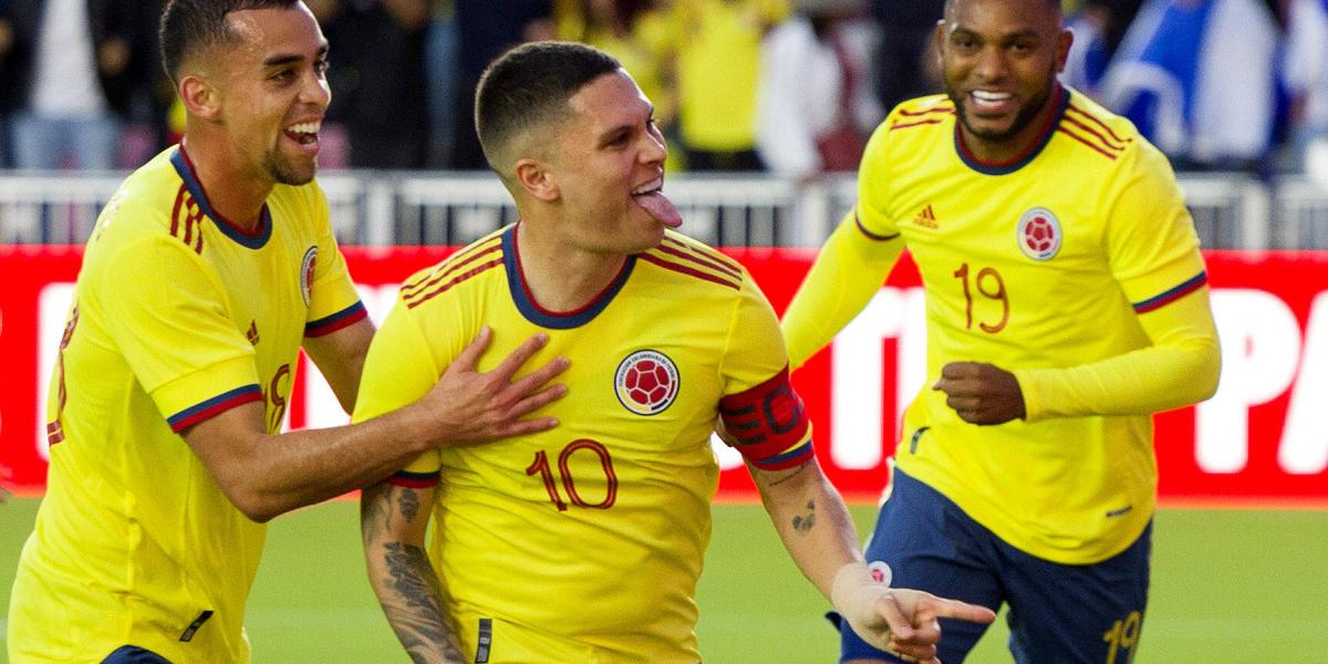 Quintero celebra su gol contra Honduras.