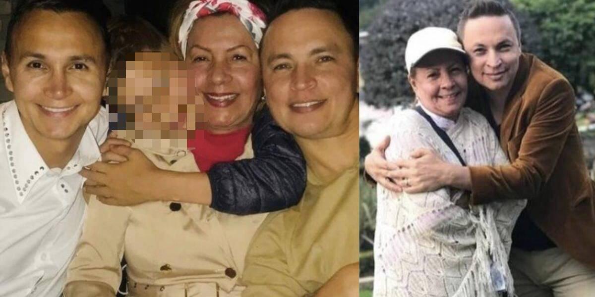 Imagen de Mauricio Leal con su madre y su hermano Jhonier Leal, quien confesó haberlos asesinado.