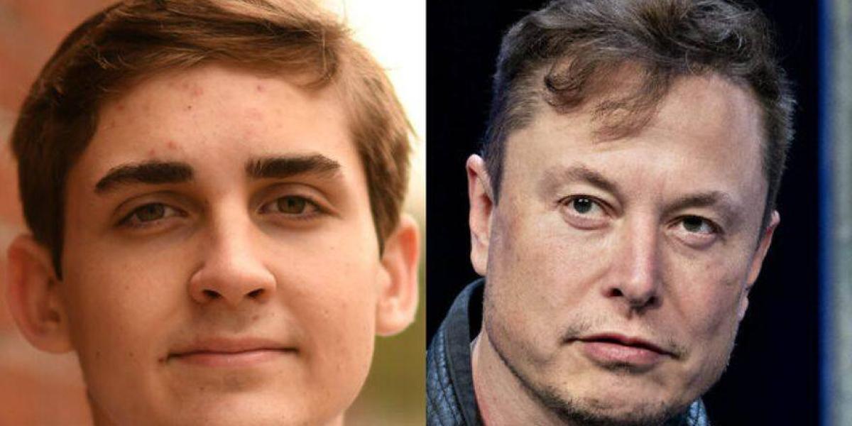 Izq: Jack Sweeney, Der: Elon Musk
