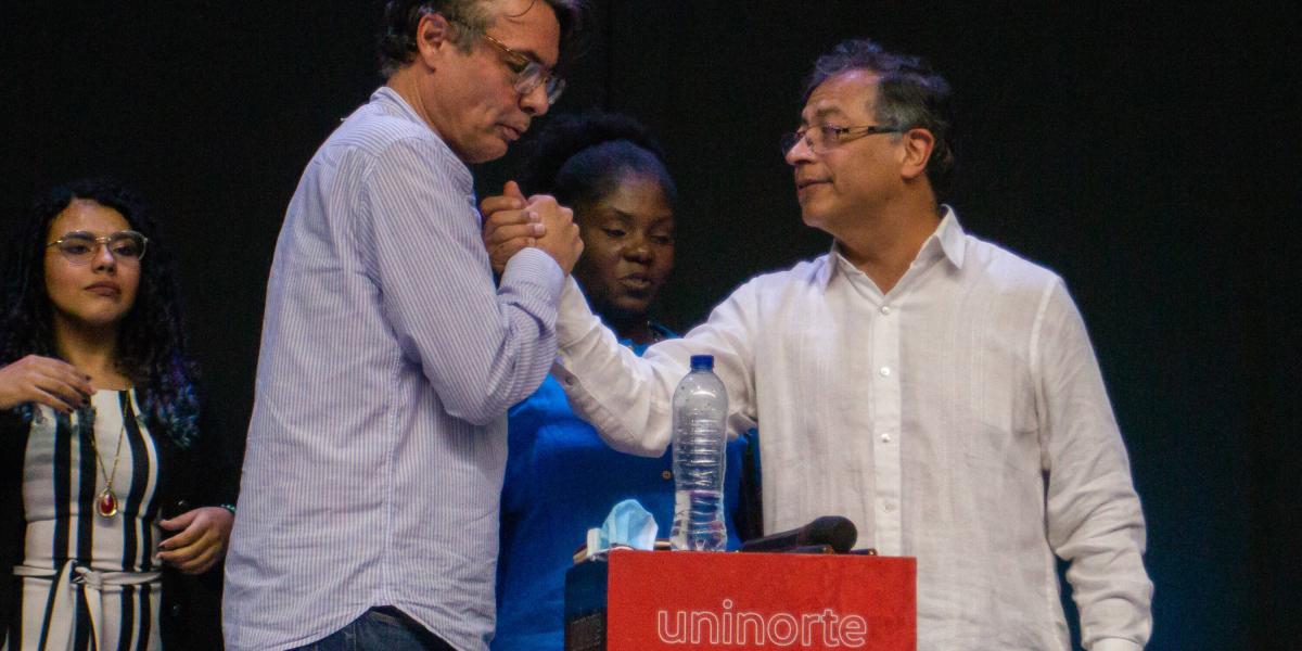 Debate presidencial con Francia Márquez, Alejandro Gaviria, Ingrid Betancourt y Gustavo Petro en la Universidad del Norte en Barranquilla el 10 de febrero de 2022.