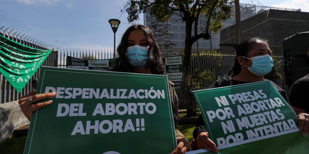 Manifestaciones pro legalización del aborto en Ecuador.