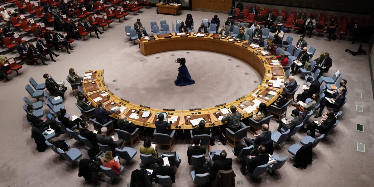 Reunión del Consejo de seguridad de la ONU.