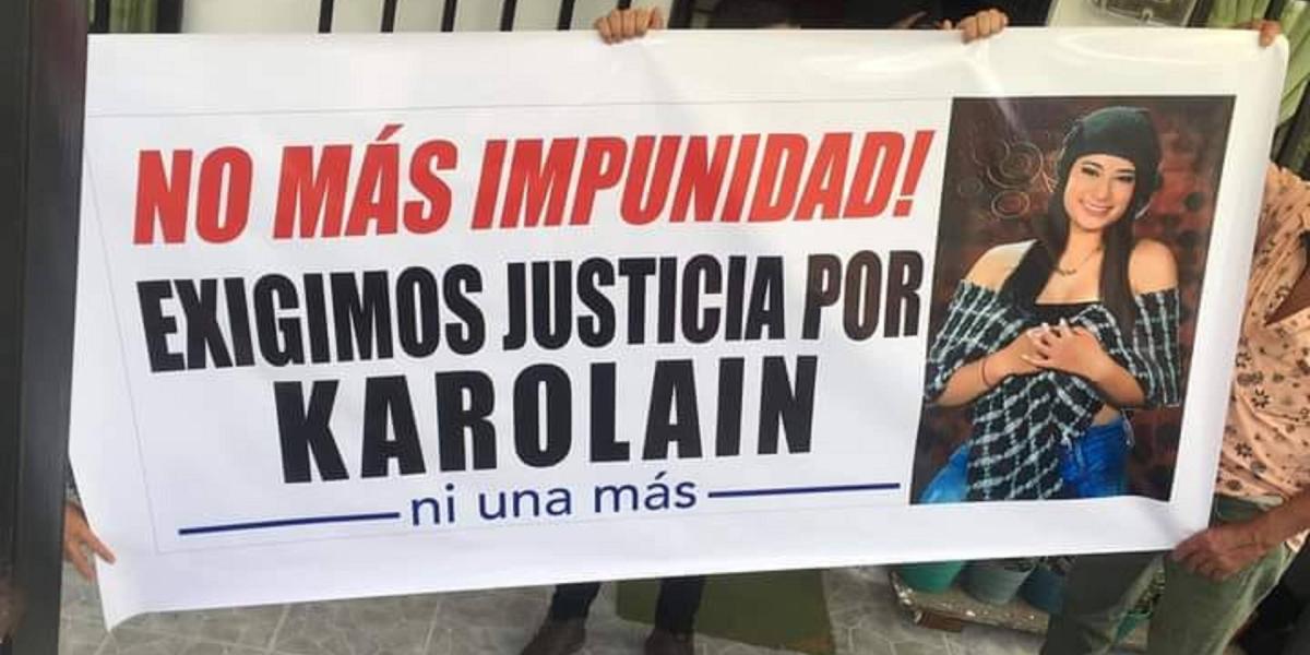 Marcha para pedir justicia por el asesinato de Karolain Nohava.