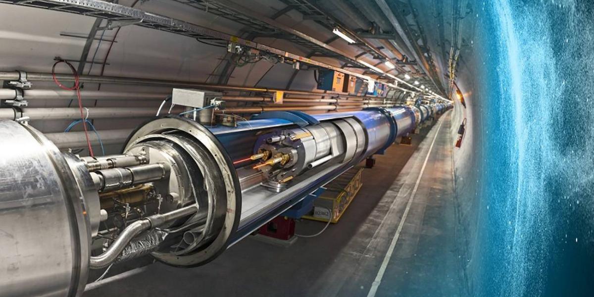 Recreación del interior del túnel del gran colisionador de hadrones (LHC), donde se produjeron las colisiones que han dado lugar a estos resultados.