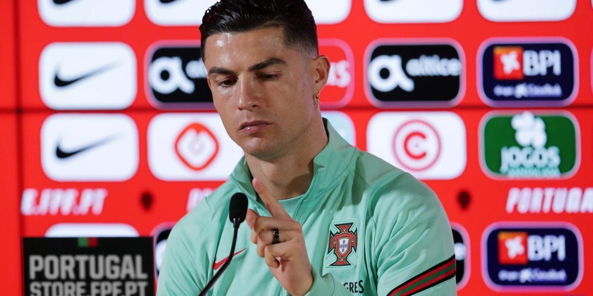 Cristiano Ronaldo, en rueda de prensa antes del Portugal vs. Macedonia del Norte.