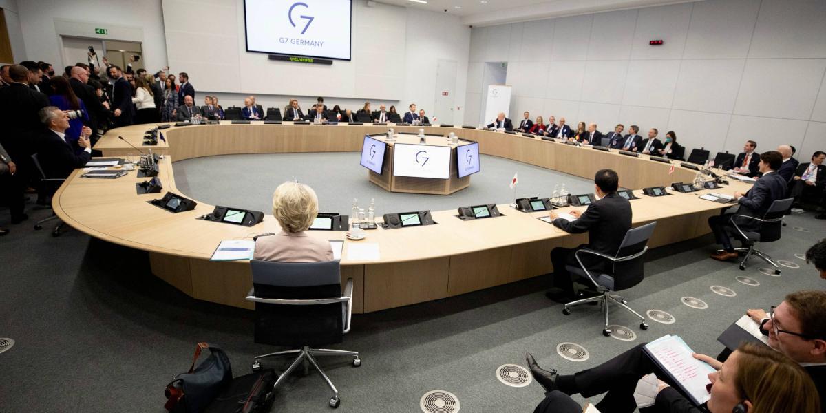 Líderes del G7 reunidos en Bruselas.