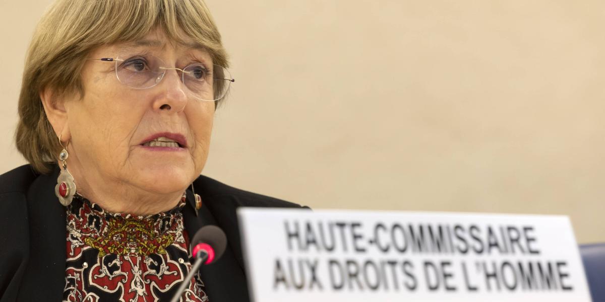 Michelle Bachelet, Alta comisionada de la ONU para los derechos humanos.