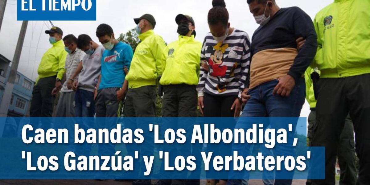 Desmantelan tres bandas dedicadas a la venta de drogas  y al robo de almacenes y viviendas en Bogotá