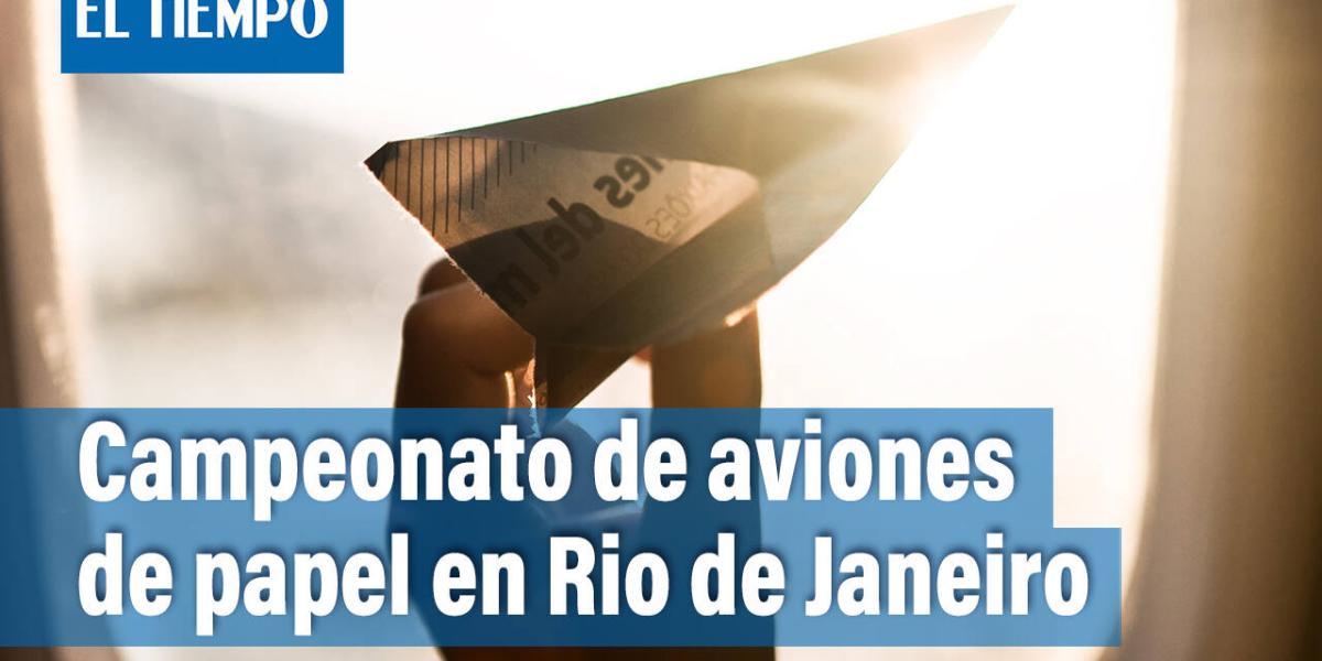 El campeonato de aviones de papel que se llevó a cabo en Río de Janerio.
