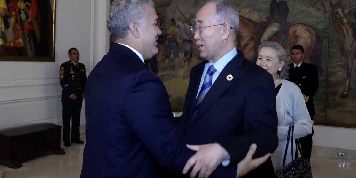 El presidente se reunió con Ban Ki-moon, exsecretario general de ONU.